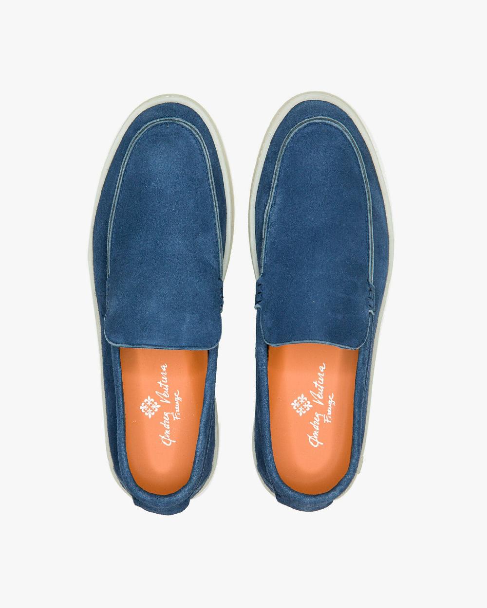 Andrea ventura MOCASSINO ST BARTH LS IN SUEDE BLUE NAVY Economico