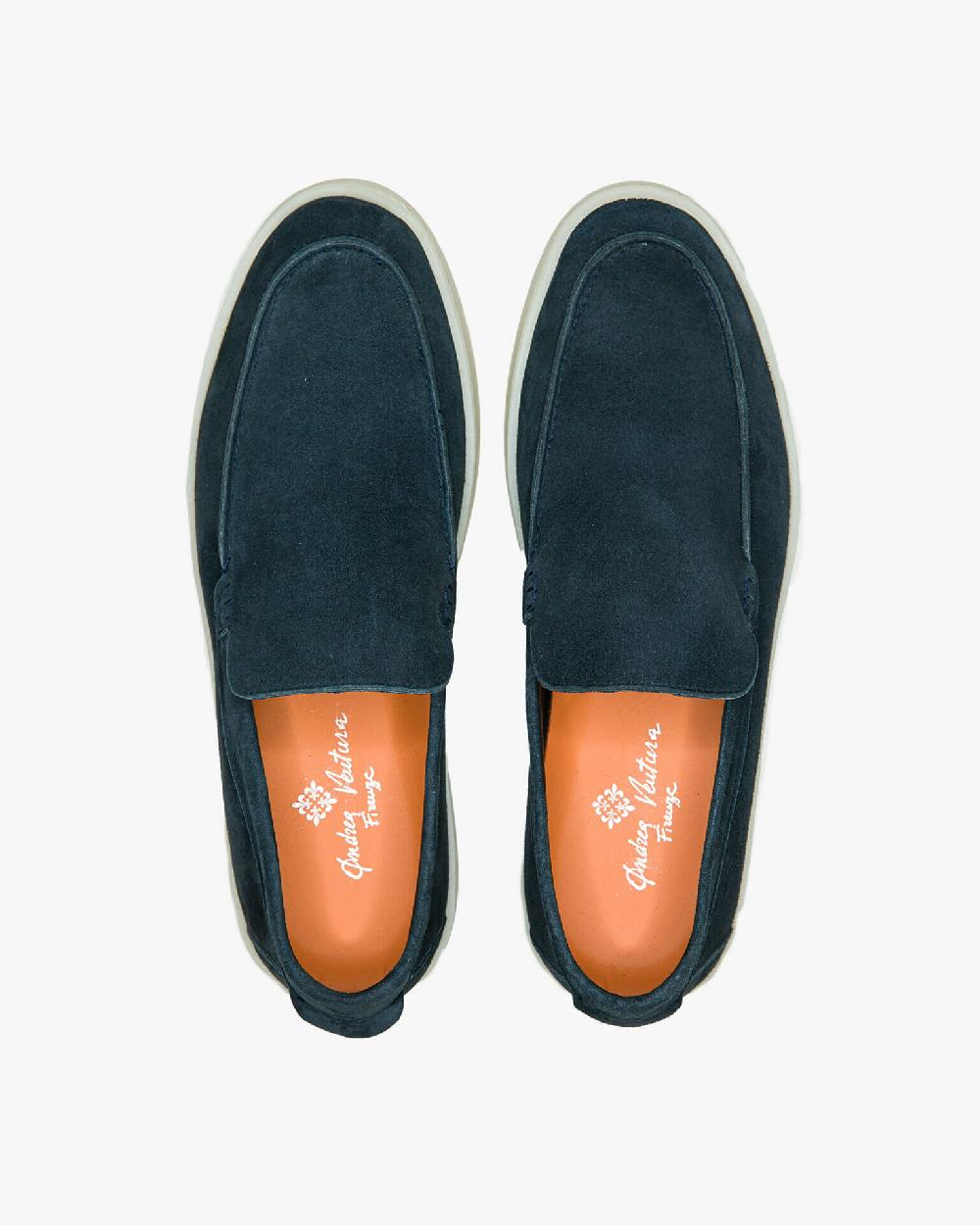 Andrea ventura MOCASSINO ST BARTH LS IN SUEDE ECLIPSE BLUE Outlet