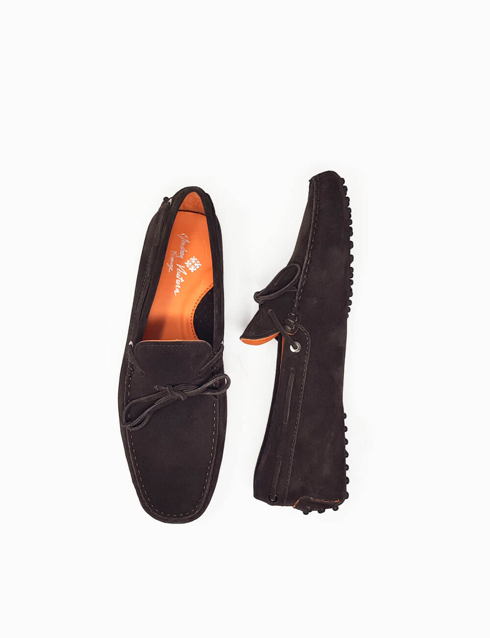 Andrea ventura Mocassino Guida FIOCCO in castorino IDRO color ebano Saldi