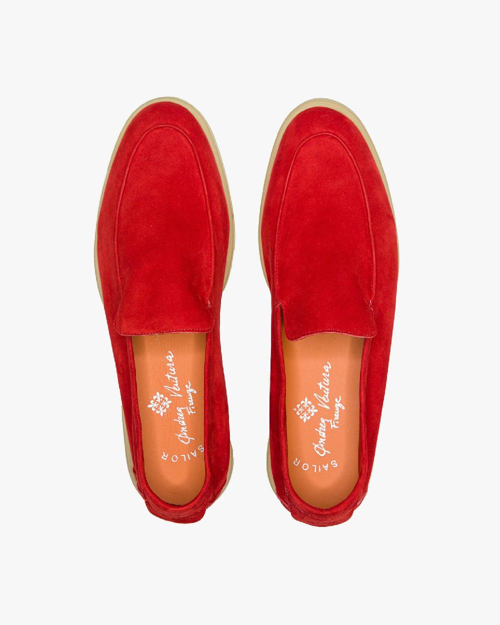 Andrea ventura MOCASSINO DONNA AQ-D COAST IN SUEDE ROSSO Negozio