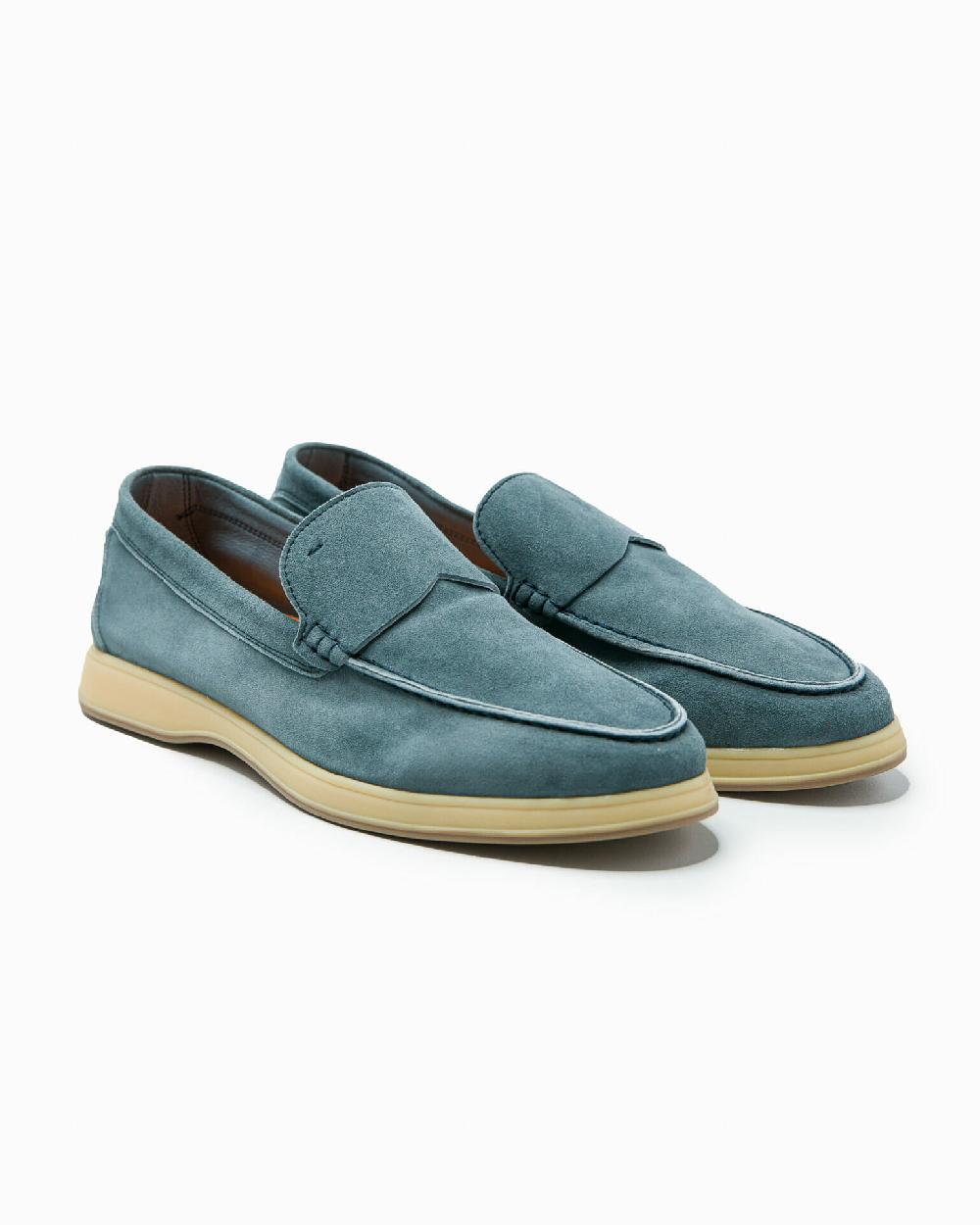 Andrea ventura MOCASSINO DONNA AQUARIVA-D 90 IN SUEDE BOY GREY BLUE In Saldo