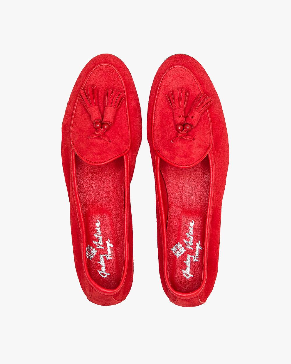 Andrea ventura MOCASSINO DONNA BELGIAN-D NP-CR IN SUEDE ROSSO KUBRICK Italy