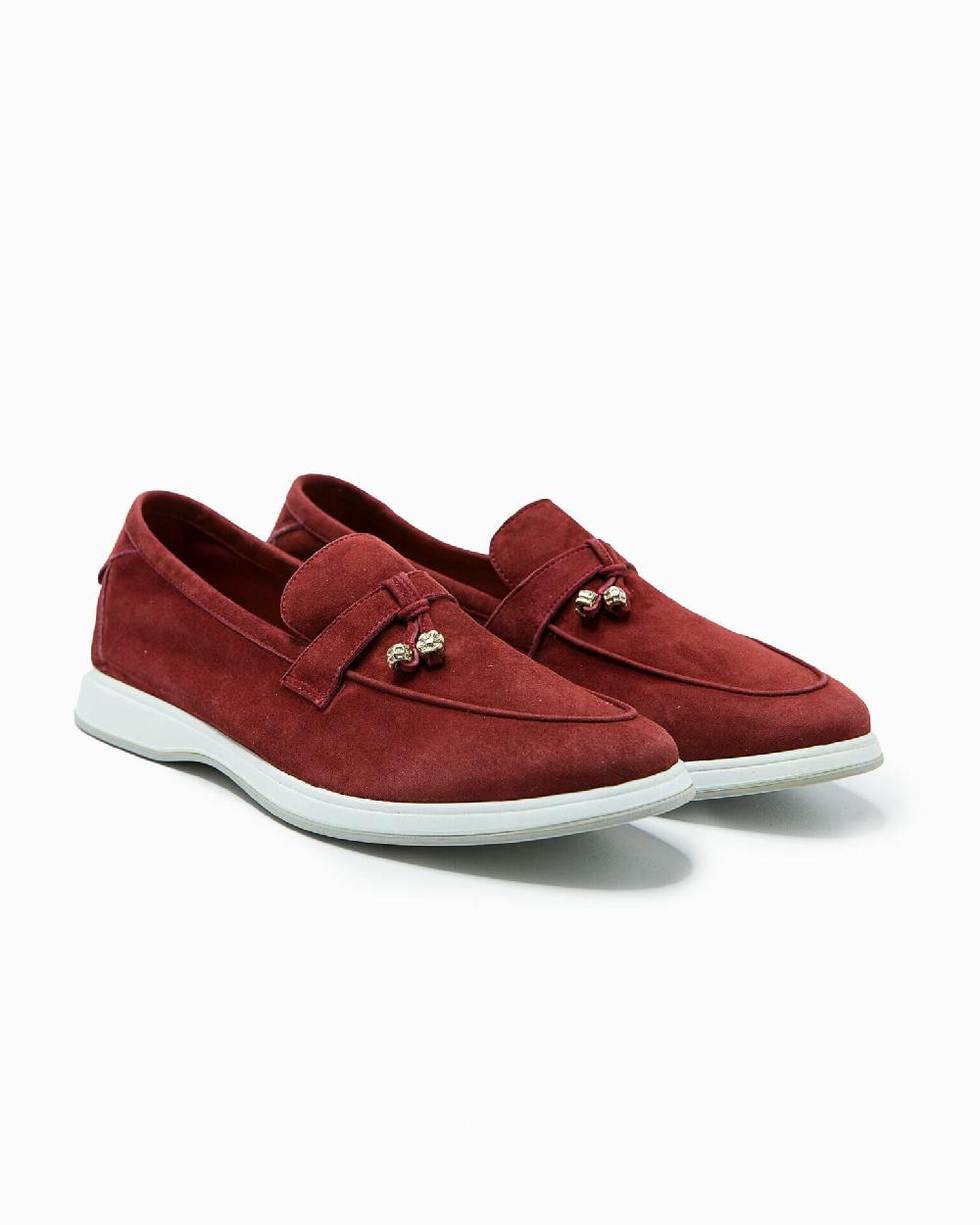 Andrea ventura Mocassino senza lacci con charms color argento Aq-D BEACH-CHARMS1 in suede color mattone In Linea