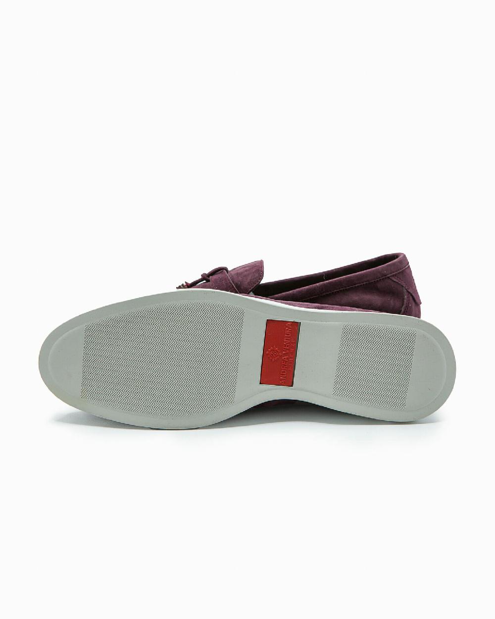 Andrea ventura Mocassino senza lacci con charms color argento Aq-D BEACH-CHARMS1 in suede color mattone In Linea